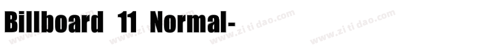 Billboard 11 Normal字体转换